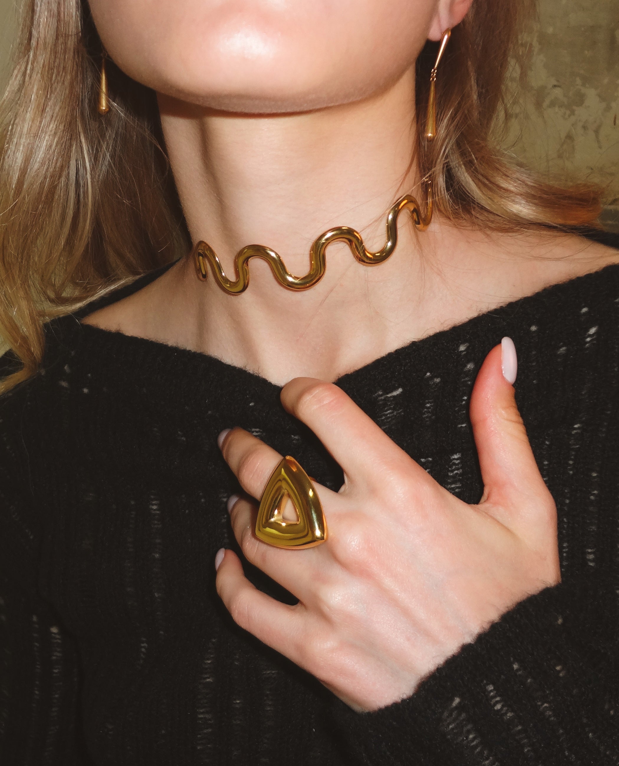 Cleo Ring · Gold Badezimmerstahl