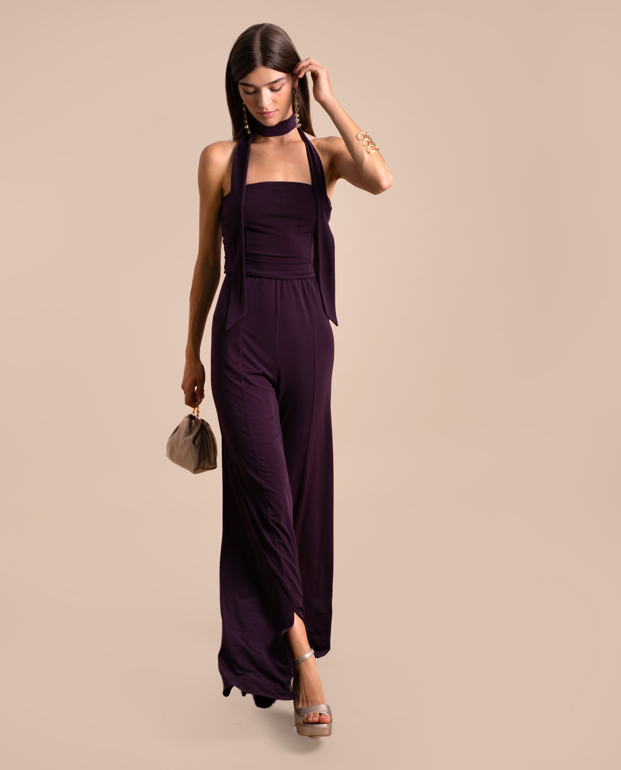 jumpsuit MRS. BARREDA - PLUM