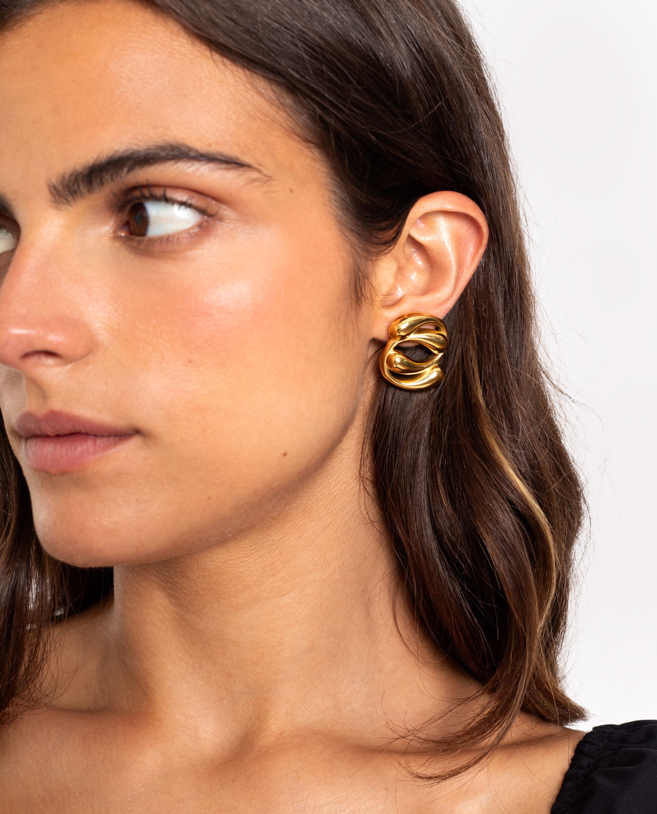 ELI EARRINGS - GOLD PLATED STEEL