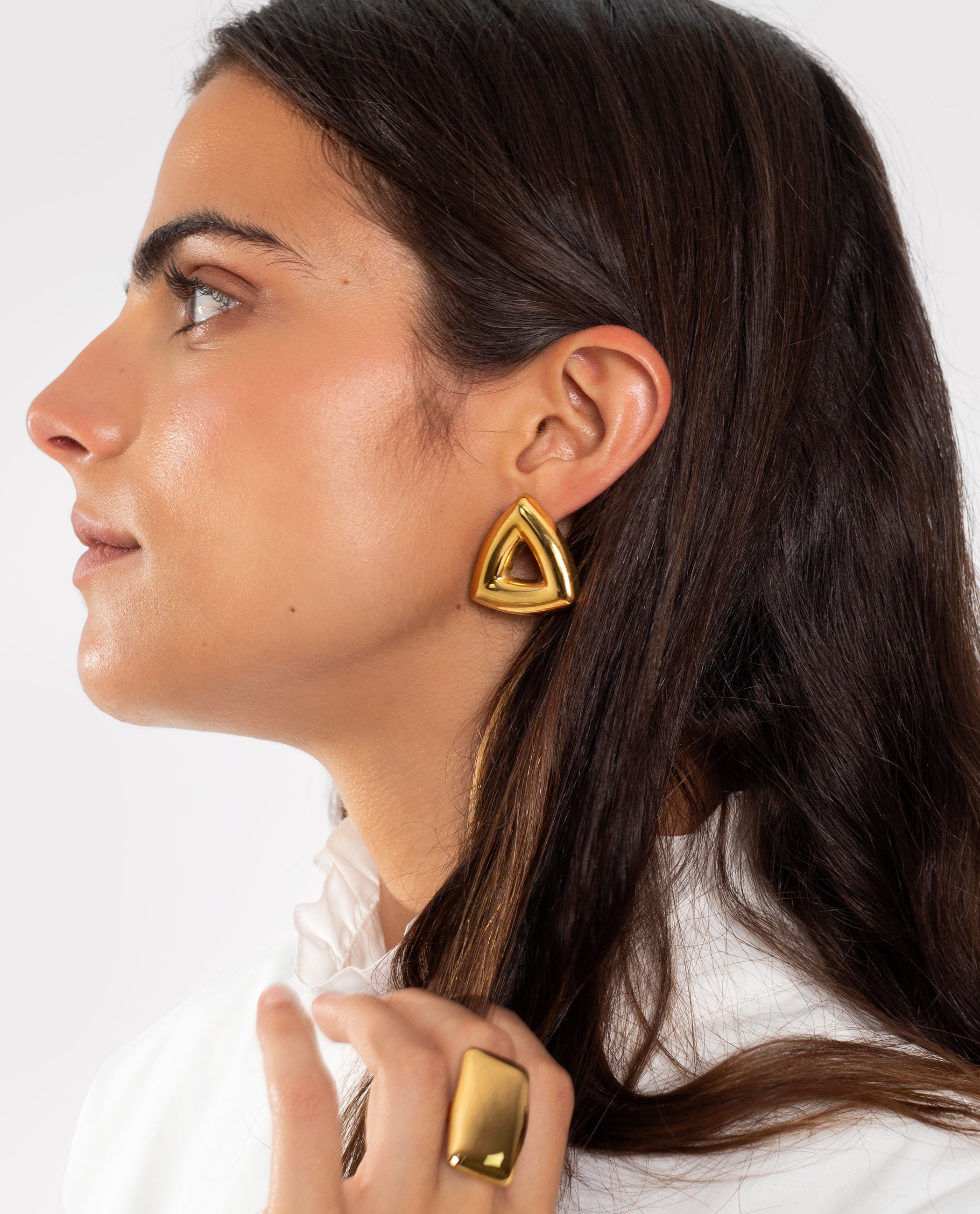 CLEO EARRINGS - GOLD PLATED STEEL