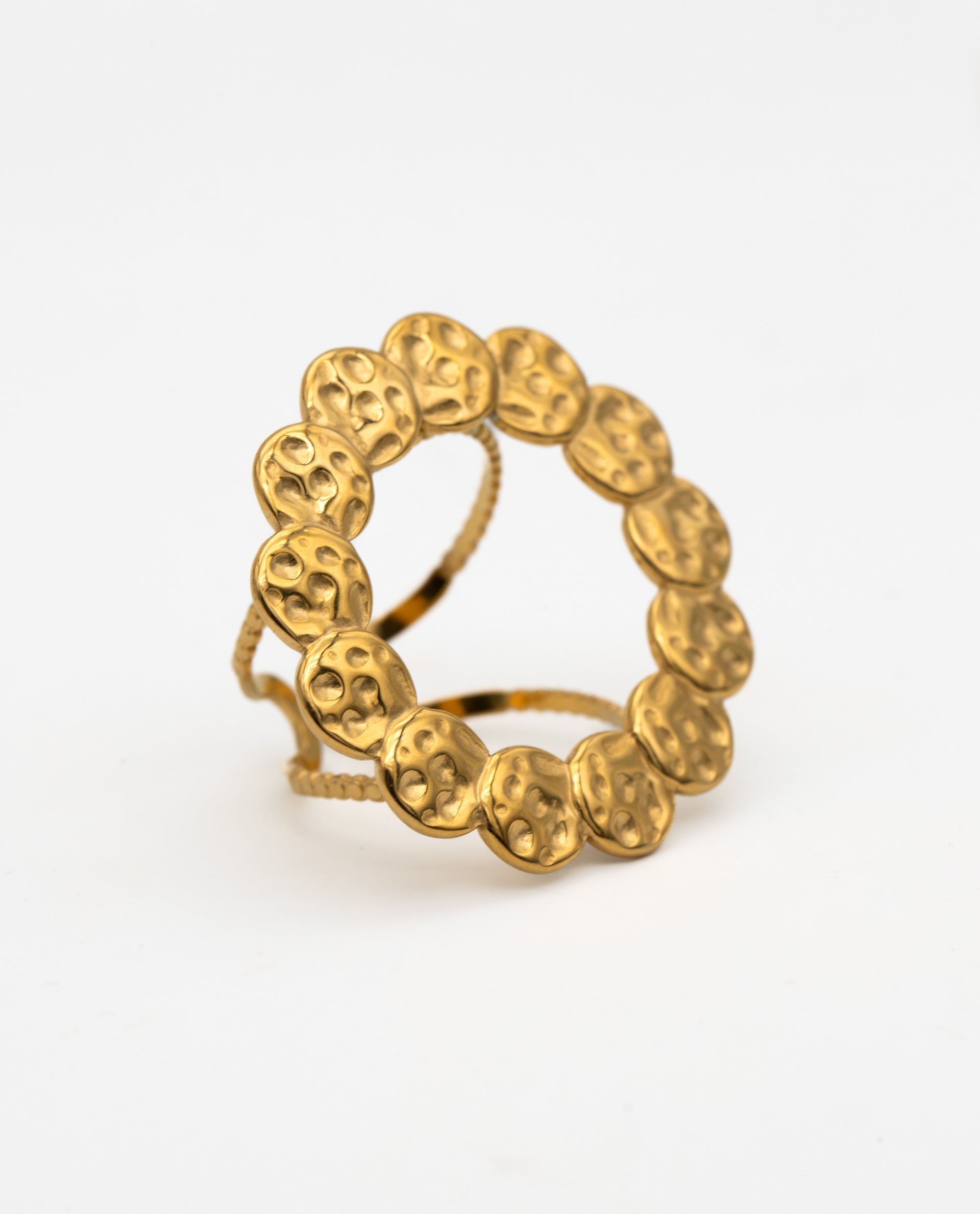 CYCLE RING - GOLD PLATED STEEL