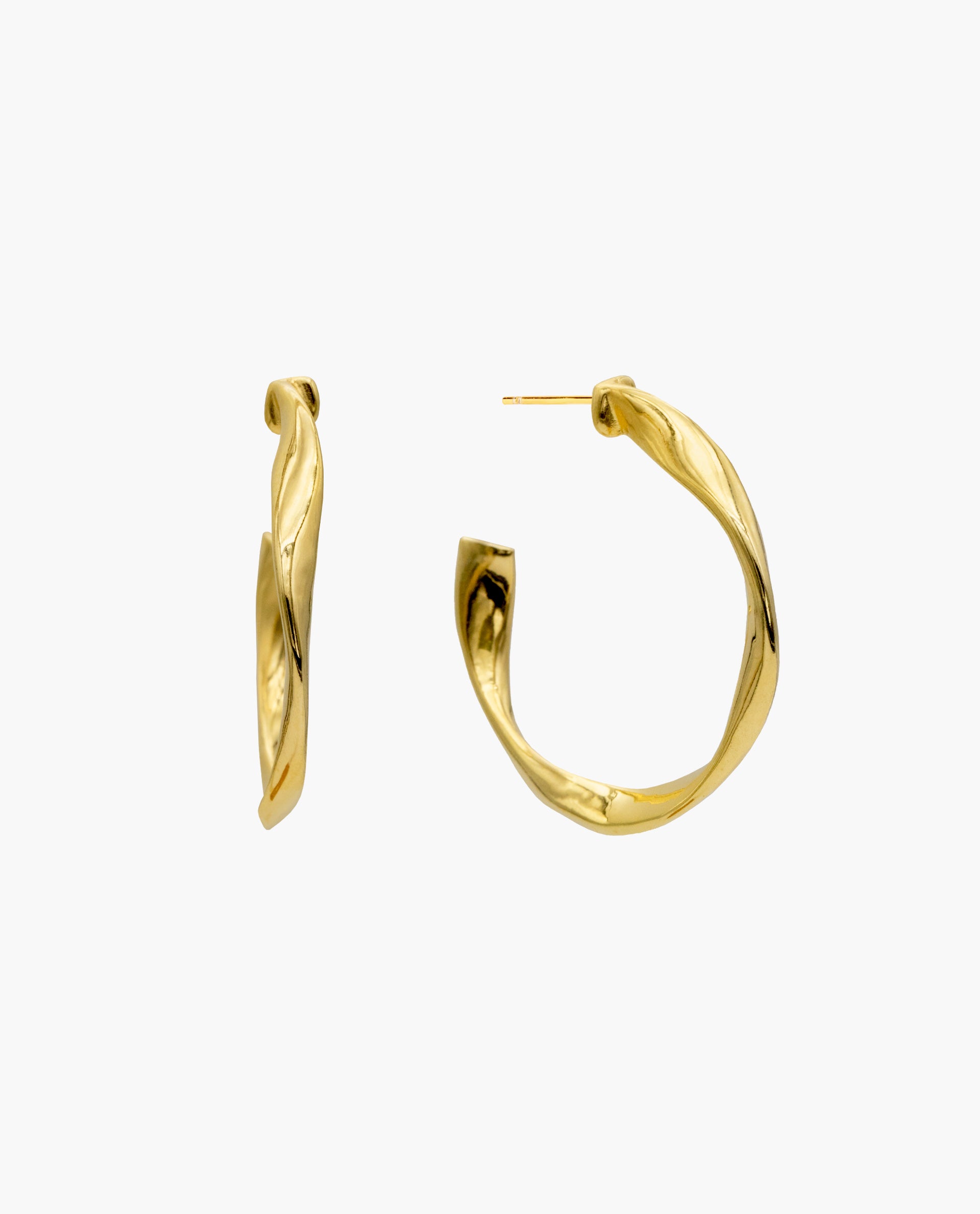 SPIRAL EARRINGS - GOLD PLATED SILVER
