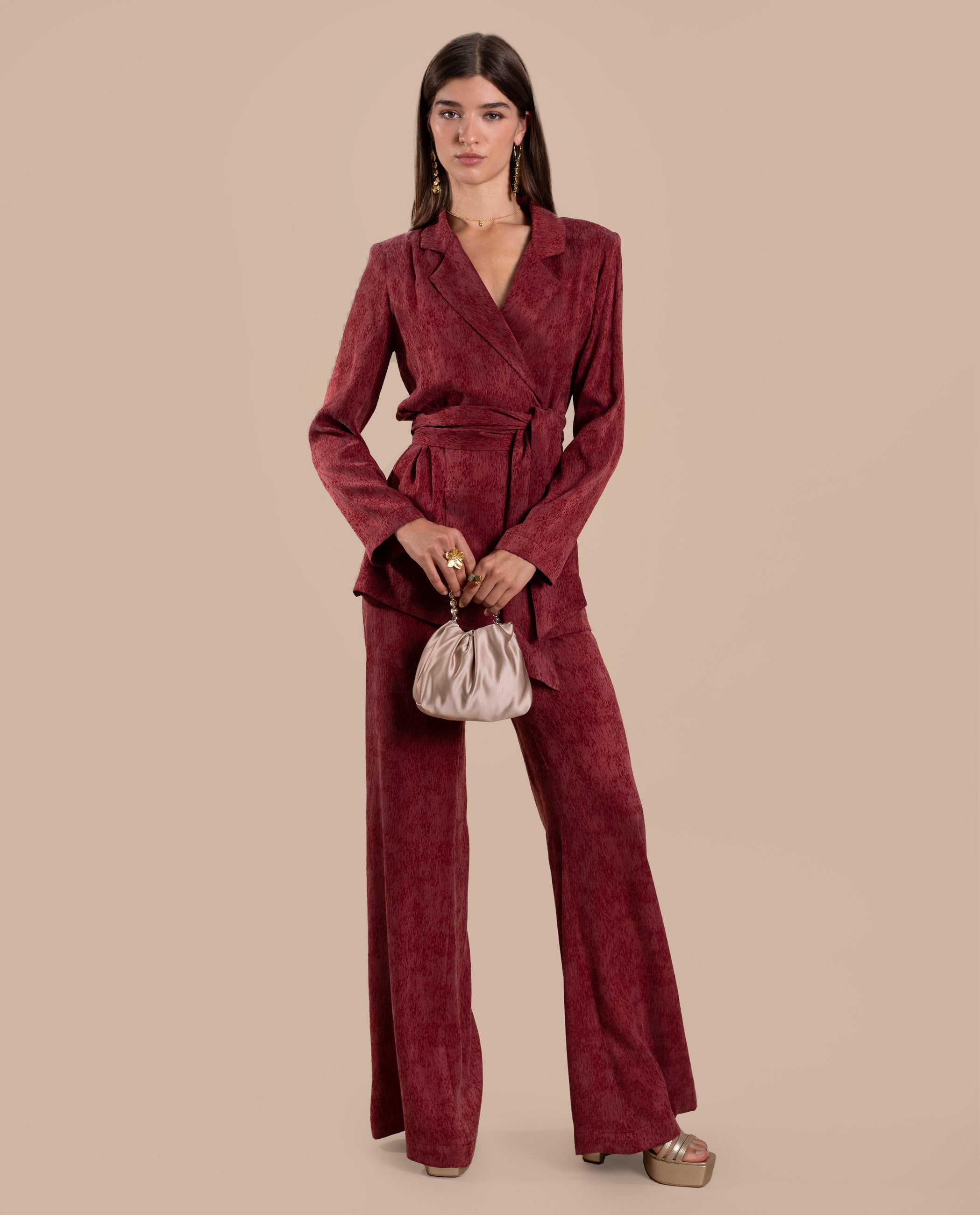 PANTS P0179 - BURGUNDY