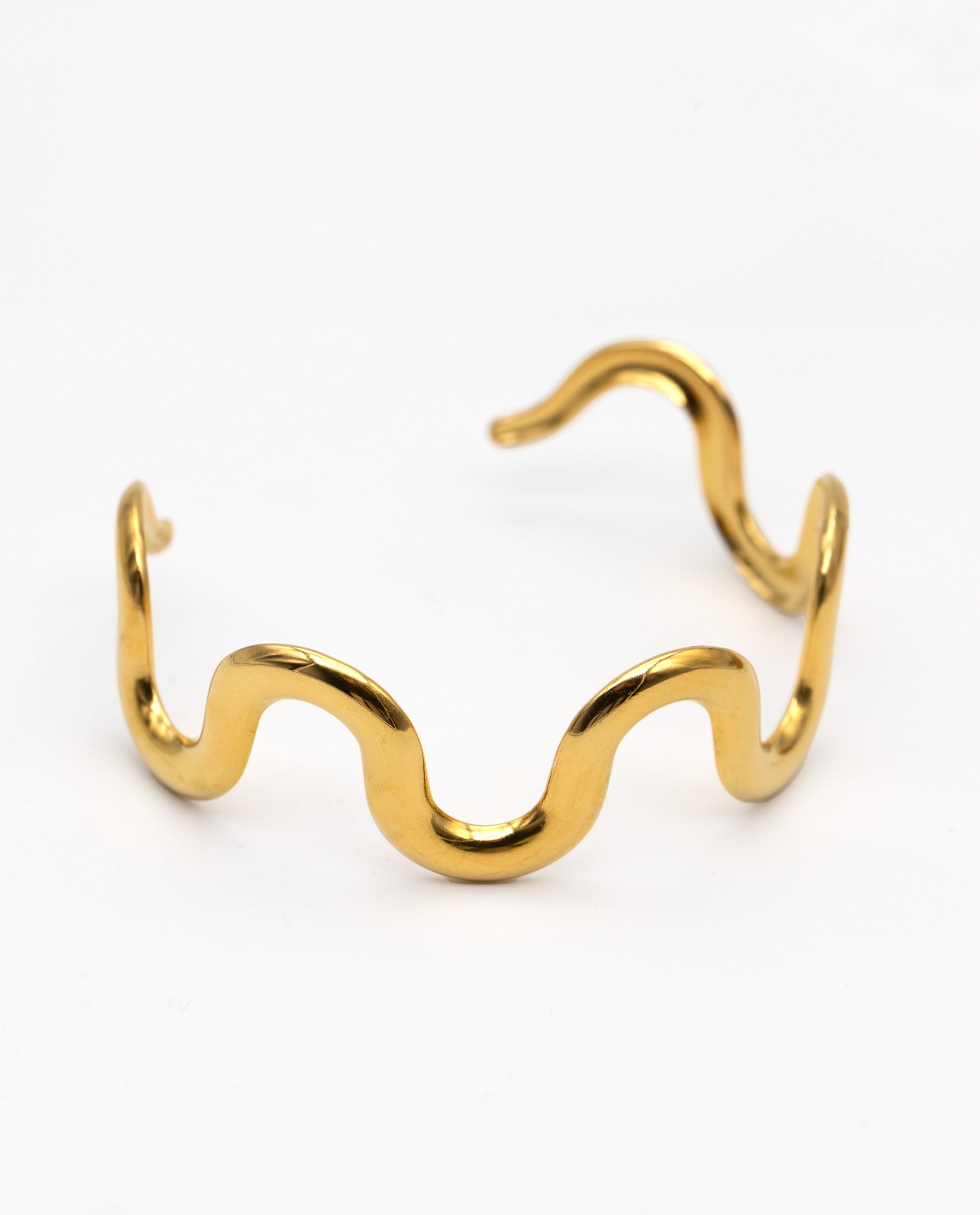 BRAZALETE WAVES · ACERO BAÑO ORO