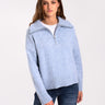 Jersey Oversize Azul con Cremallera de Mujer | THE-ARE