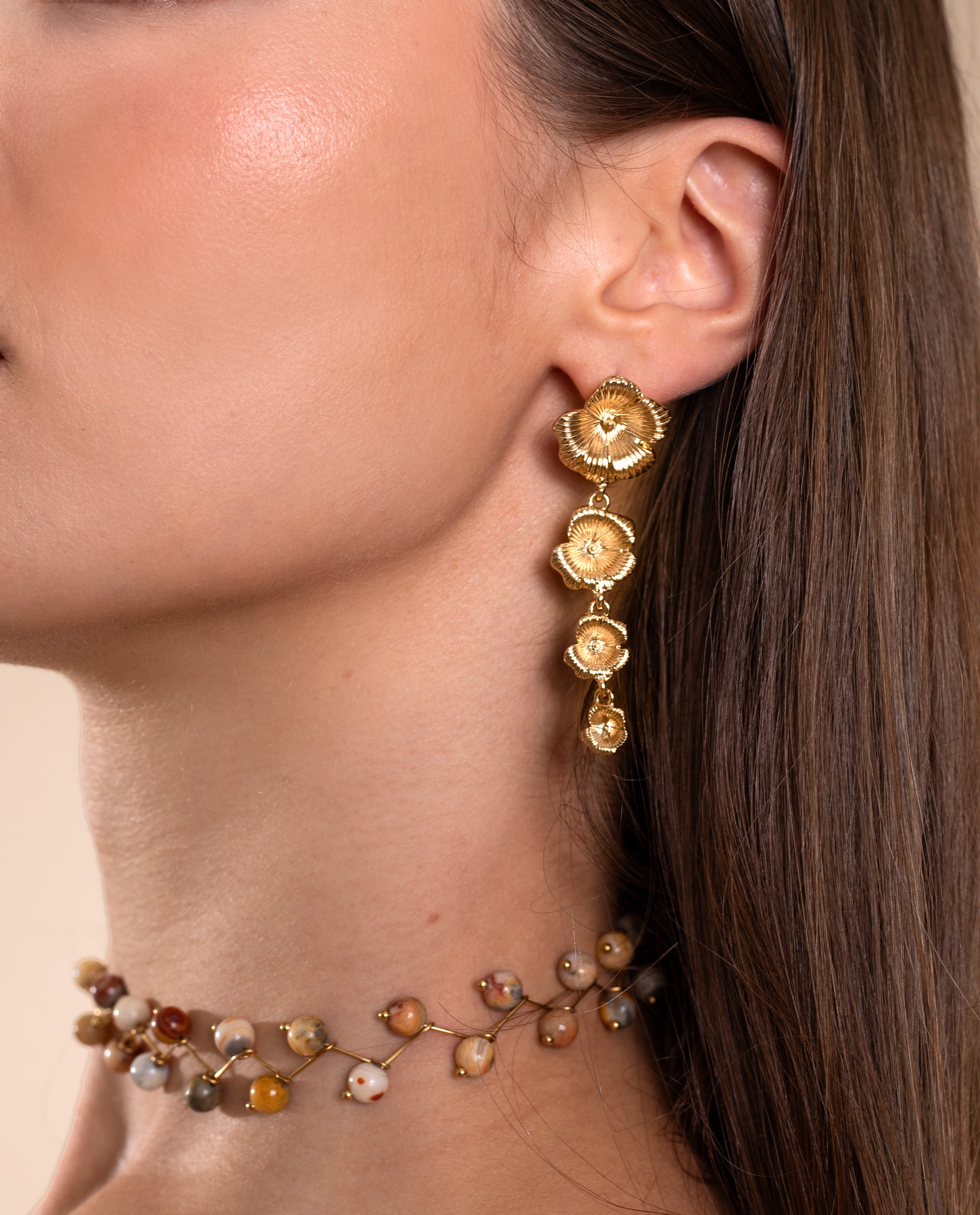 Boucles d'oreilles de pavot · dorado