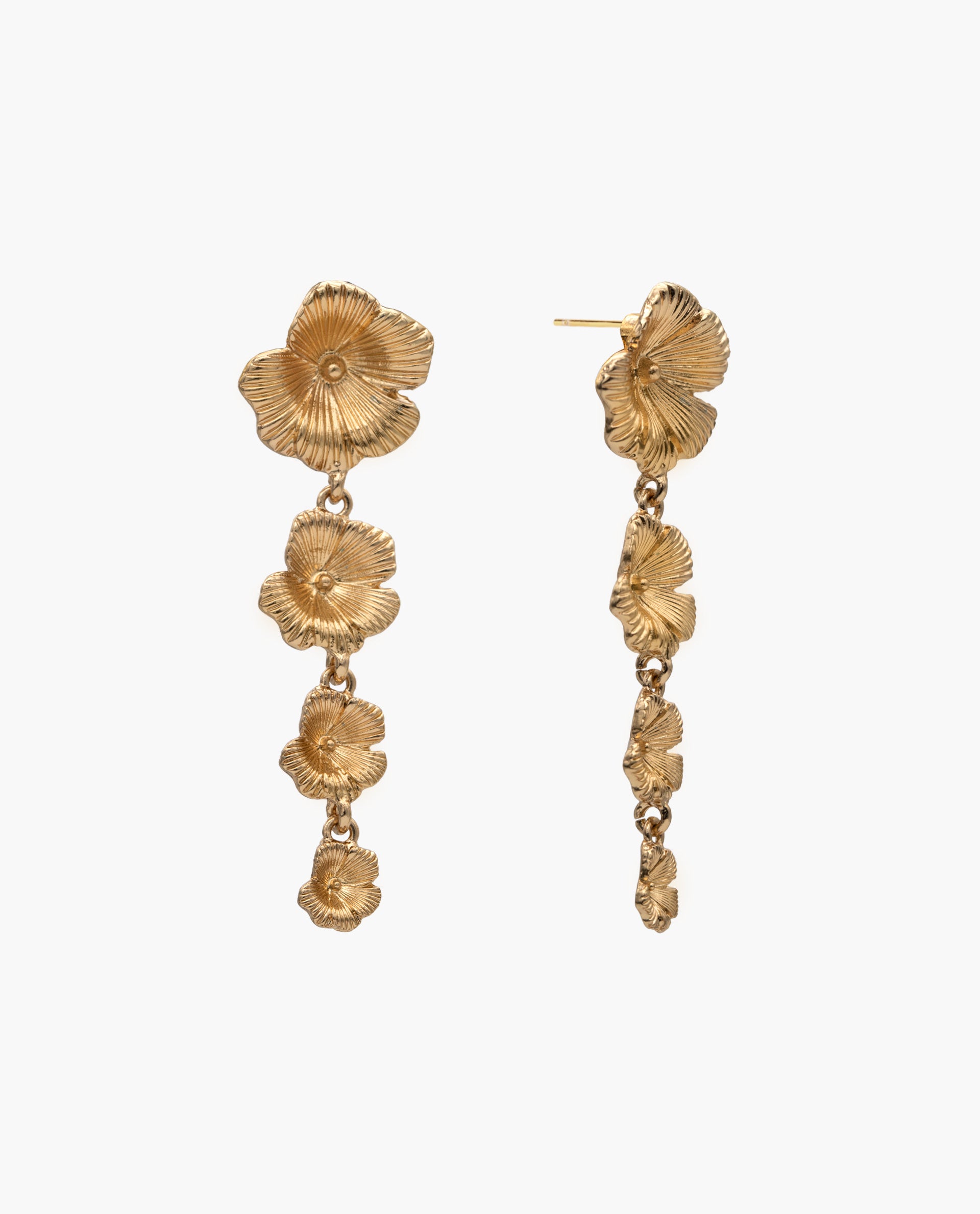 Boucles d'oreilles de pavot · dorado