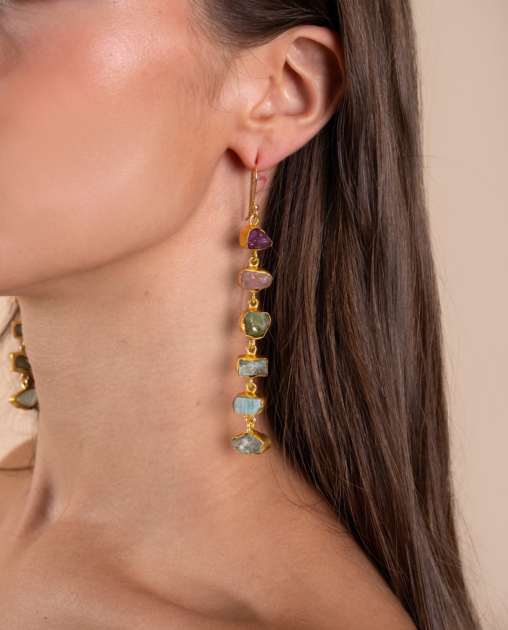 Sestet Color Bathroom Earrings · Gold Bathroom