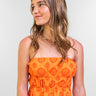 TOP SET BREEZE | Top Palabra de Honor Estampado Naranja | Colección Verano THE-ARE