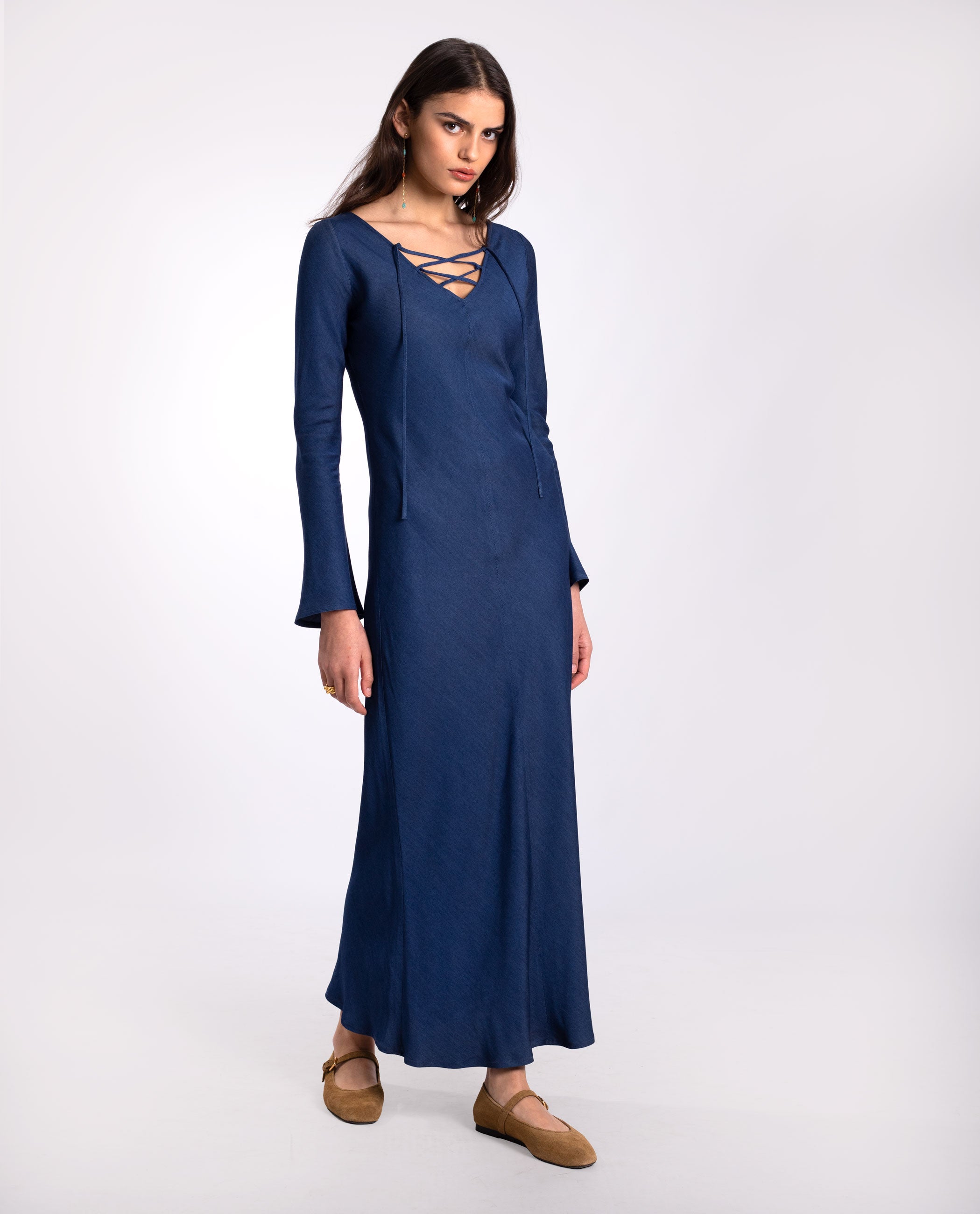 VERMUT VIBES KLEID - BLAU