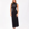 Vestido Midi Negro con Brillo y Espalda Descubierta | Vestidos Navidad THE-ARE