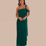 Vestido Midi Verde Escote Bardot | Invitadas THE-ARE