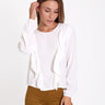 BLUSA INSPIRE | Blusa Blanca con Volantes de Manga Larga Romántica | THE-ARE