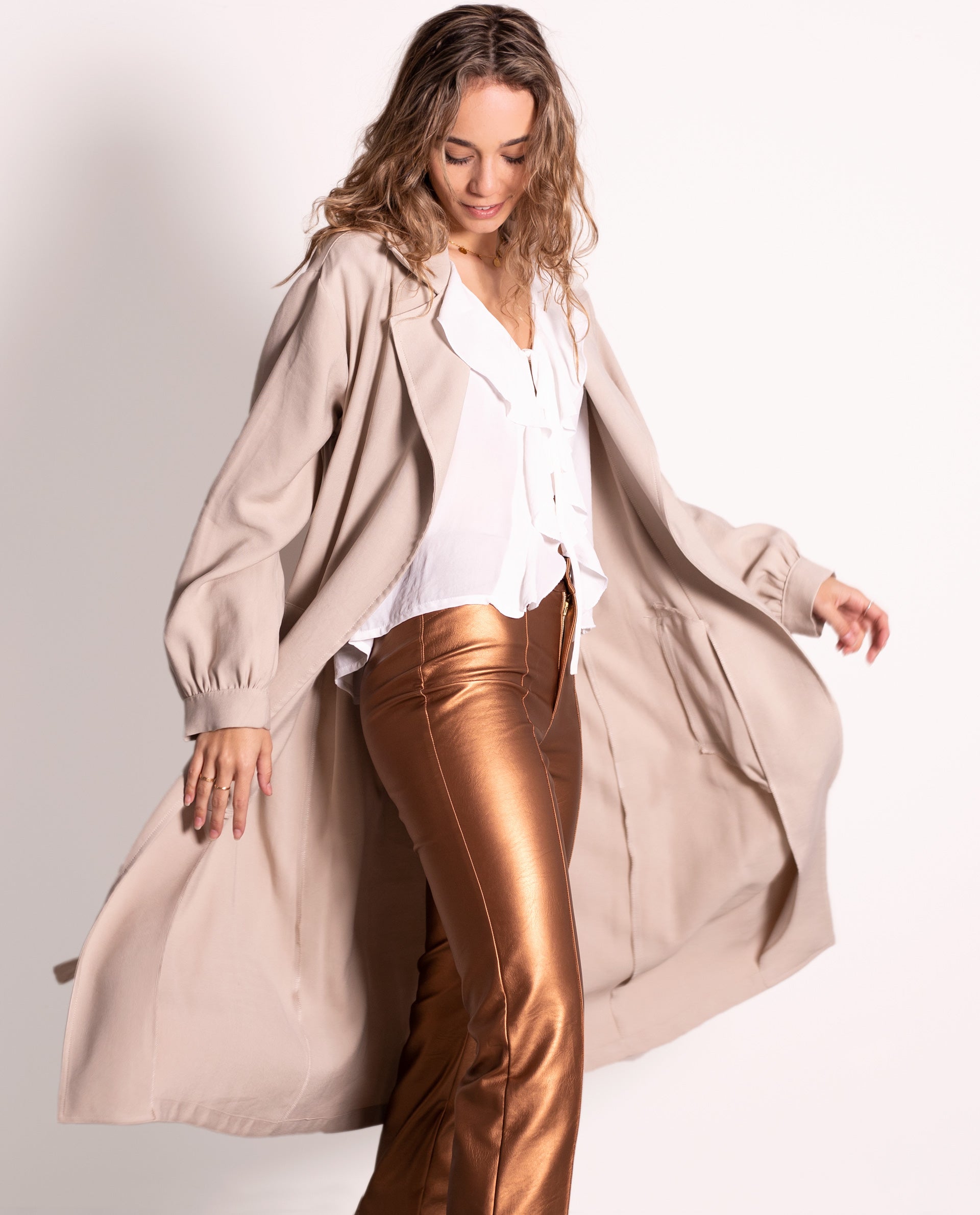 GABARDINA A NEW HOPE | GABARDINA LARGA BEIGE MUJER | Colección Primavera THE-ARE