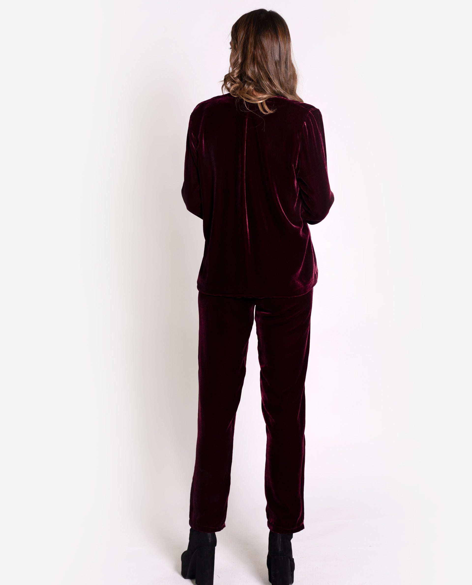 Elegant velvet slouchy pants for woman Suit pants THE ARE