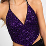 TOP DAZZLING | Top de Lentejuelas de Tirantes Morado | Colección Navidad THE-ARE