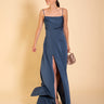 VESTIDO MRS. HUDSON  | Vestido Largo Azul Elegante de Tirantes | Colección Eventos THE-ARE